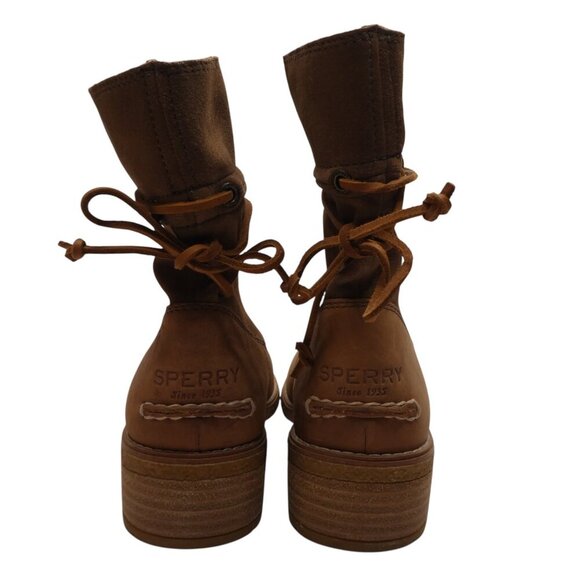 Sperry Maya Ronan Brown Leather Boho Ankle Boots Womens 8.5 - Picture 9 of 13